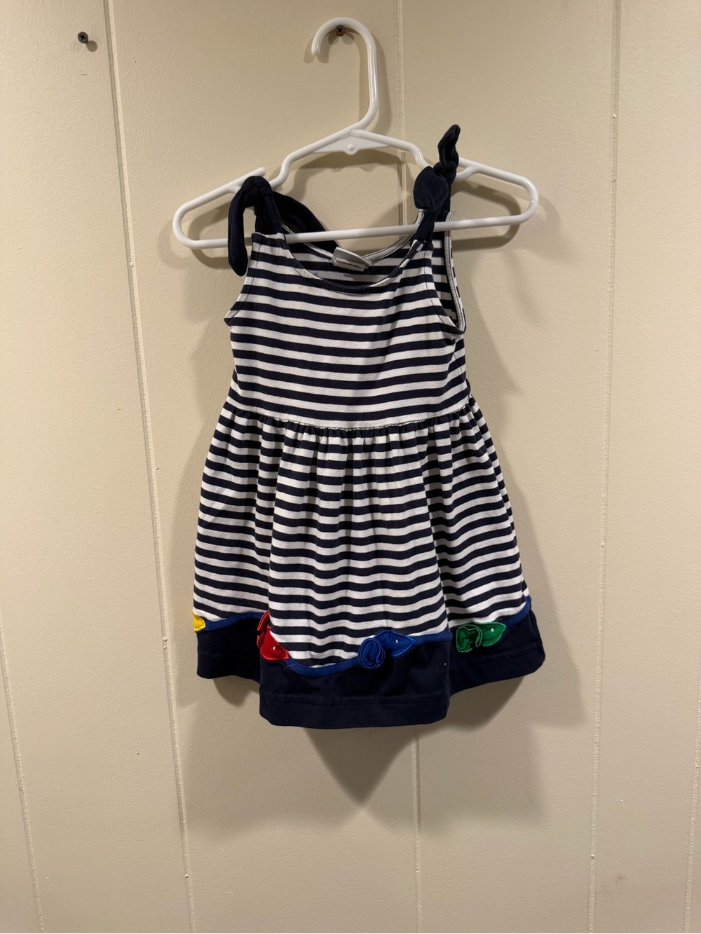 Florence Eiseman Navy and White Striped Tee Dress